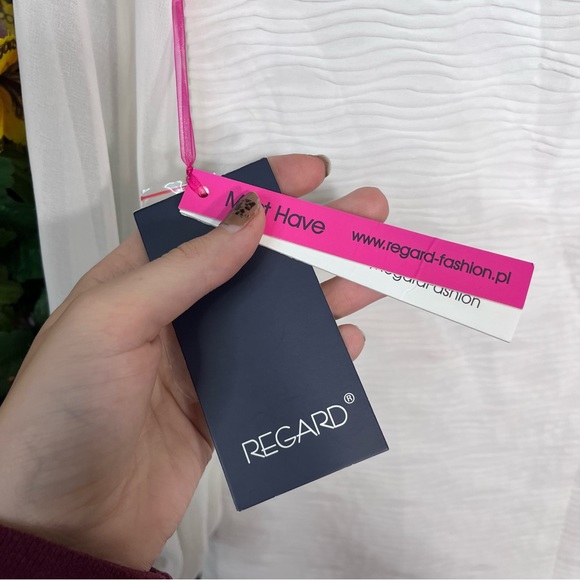 ₽💙2/$40💙NWT Regard Long Sleeve White Collared Dress Size 36/Small - Picture 7 of 16